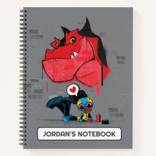 Moon Girl and Devil Dinosaur Graffiti Painting Notebook