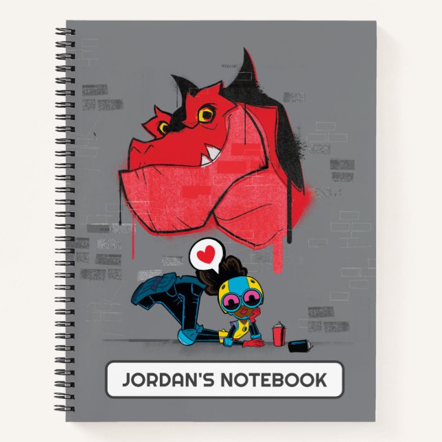Moon Girl and Devil Dinosaur Graffiti Painting Notebook (Front)