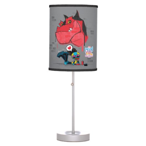 Moon Girl and Devil Dinosaur Graffiti Painting Table Lamp