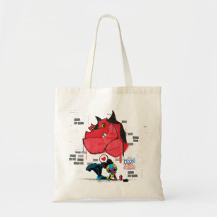 Moon Girl and Devil Dinosaur Graffiti Painting Tote Bag