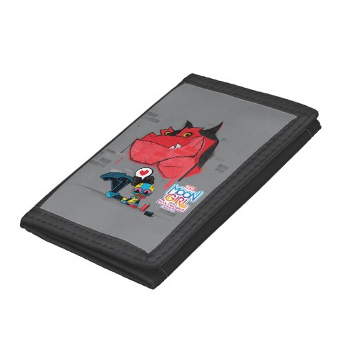 Moon Girl and Devil Dinosaur Graffiti Painting Trifold Wallet