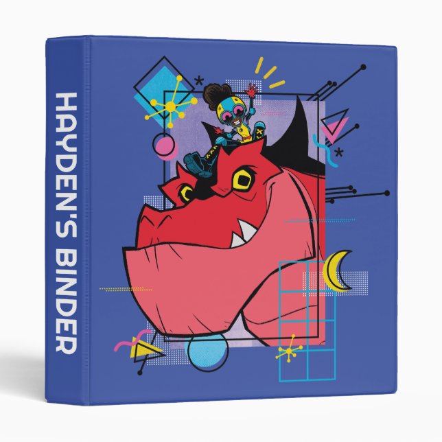 Moon Girl and Devil Dinosaur Memphis Pop Graphic 3 Ring Binder (Front/Spine)