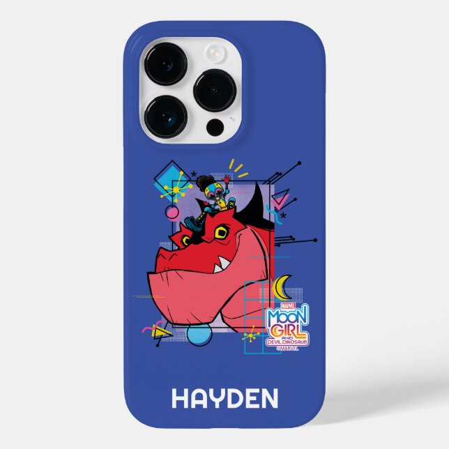 Moon Girl and Devil Dinosaur Memphis Pop Graphic Case-Mate iPhone Case (Back)