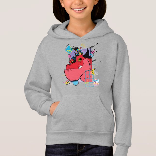 Moon Girl and Devil Dinosaur Memphis Pop Graphic Hoodie (Front)