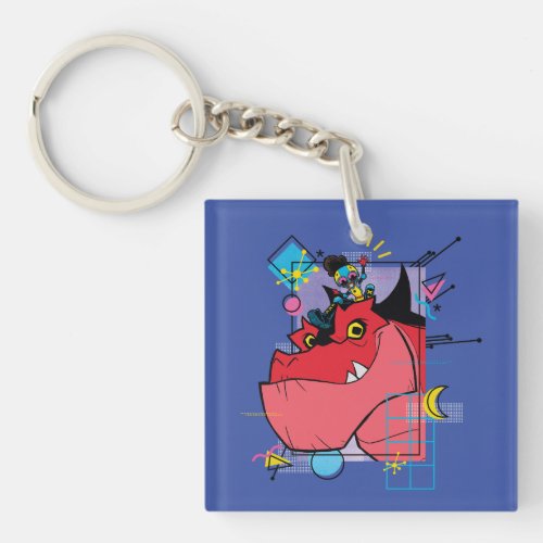 Moon Girl and Devil Dinosaur Memphis Pop Graphic Keychain