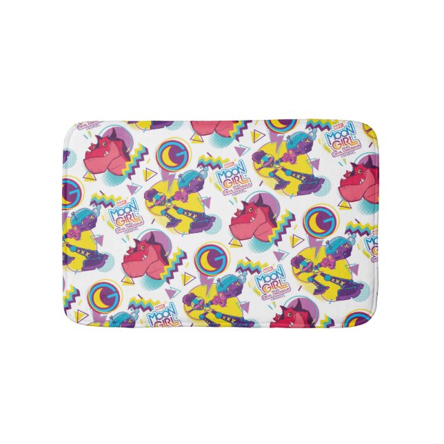 Moon Girl and Devil Dinosaur Memphis Pop Pattern Bath Mat (Front)