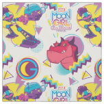 Moon Girl and Devil Dinosaur Memphis Pop Pattern Fabric
