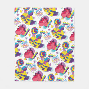 Moon Girl and Devil Dinosaur Memphis Pop Pattern Fleece Blanket