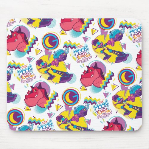 Moon Girl and Devil Dinosaur Memphis Pop Pattern Mouse Pad