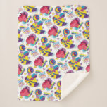 Moon Girl and Devil Dinosaur Memphis Pop Pattern Sherpa Blanket