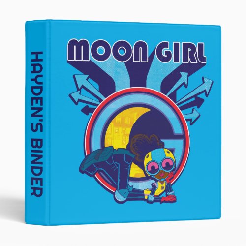 Moon Girl Arrow Icon Graphic 3 Ring Binder