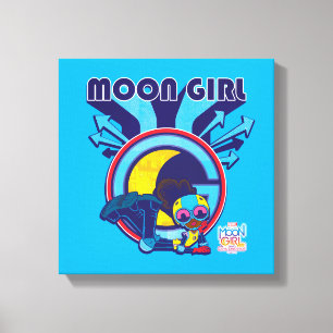 Moon Girl Arrow Icon Graphic Canvas Print