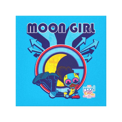 Moon Girl Arrow Icon Graphic Canvas Print