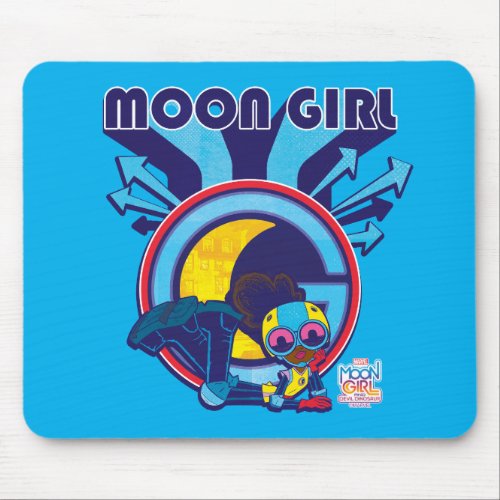 Moon Girl Arrow Icon Graphic Mouse Pad