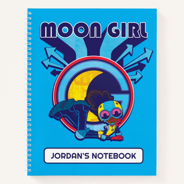 Moon Girl Arrow Icon Graphic Notebook (Front)