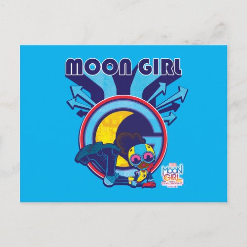 Moon Girl Arrow Icon Graphic Postcard
