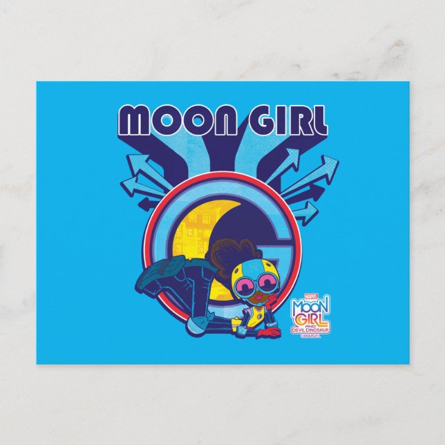 Moon Girl Arrow Icon Graphic Postcard (Front)