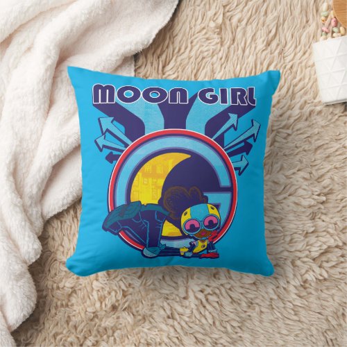 Moon Girl Arrow Icon Graphic Throw Pillow