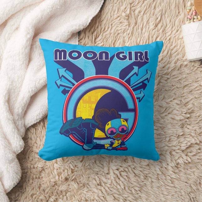 Moon Girl Arrow Icon Graphic Throw Pillow (Blanket)