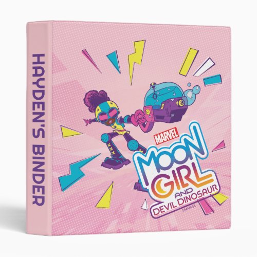 Moon Girl Bubble Maker Pastel Pop Graphic 3 Ring Binder