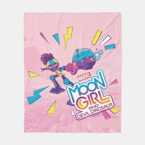 Moon Girl Bubble Maker Pastel Pop Graphic Fleece Blanket