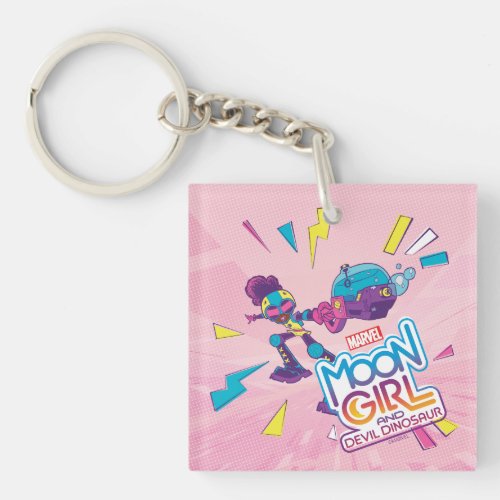 Moon Girl Bubble Maker Pastel Pop Graphic Keychain