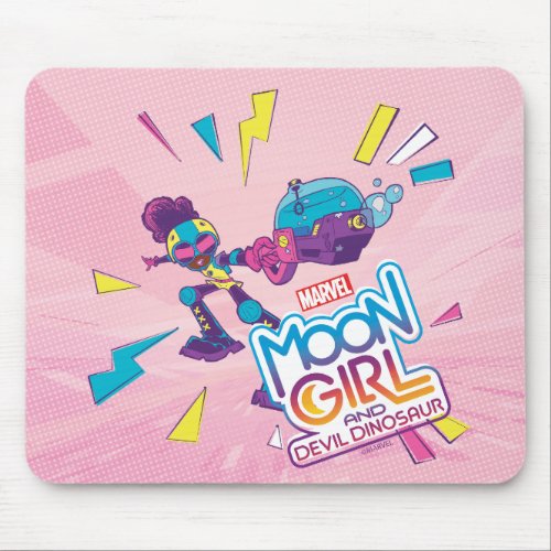 Moon Girl Bubble Maker Pastel Pop Graphic Mouse Pad