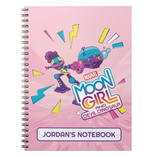 Moon Girl Bubble Maker Pastel Pop Graphic Notebook