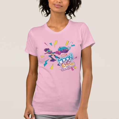 Moon Girl Bubble Maker Pastel Pop Graphic T_Shirt