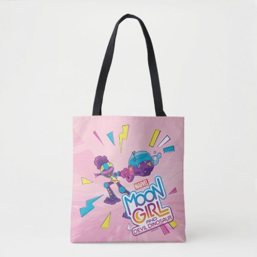 Moon Girl Bubble Maker Pastel Pop Graphic Tote Bag