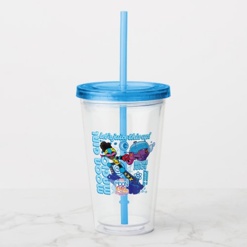 Moon Girl Bubble Maker Quote Graphic Acrylic Tumbler