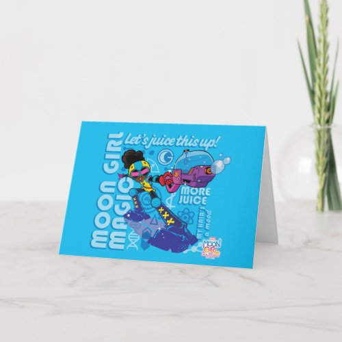 Moon Girl Bubble Maker Quote Graphic Card