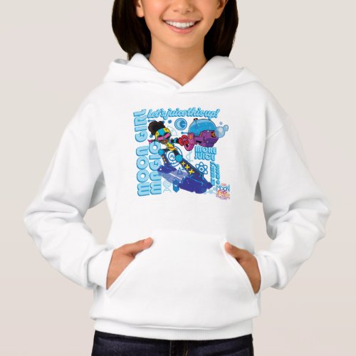 Moon Girl Bubble Maker Quote Graphic Hoodie