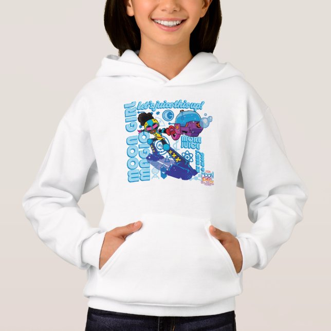Moon Girl Bubble Maker Quote Graphic Hoodie (Front)