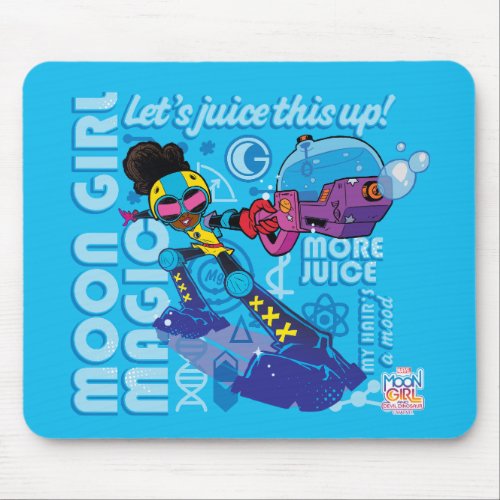 Moon Girl Bubble Maker Quote Graphic Mouse Pad