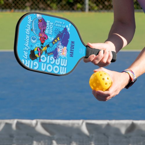 Moon Girl Bubble Maker Quote Graphic Pickleball Paddle