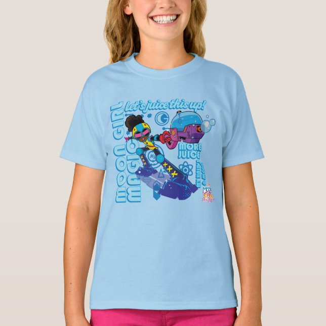 Moon Girl Bubble Maker Quote Graphic T-Shirt (Front)