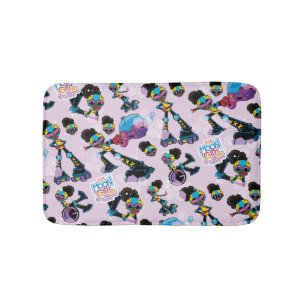 Moon Girl Character Pose Pattern Bath Mat