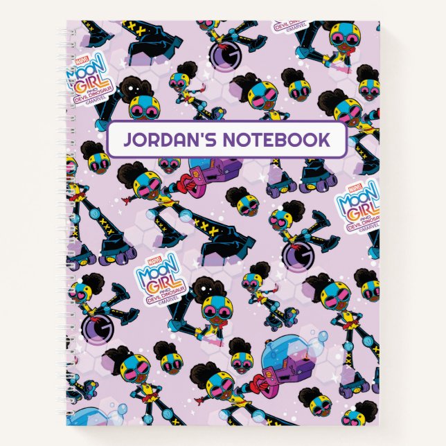 Moon Girl Character Pose Pattern Notebook (Front)