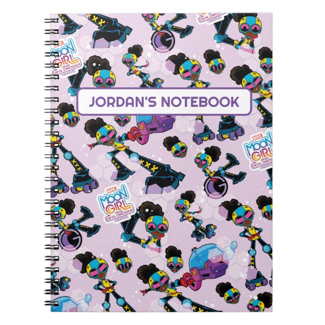 Moon Girl Character Pose Pattern Notebook (Front)