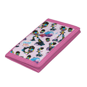 Moon Girl Character Pose Pattern Tri-fold Wallet