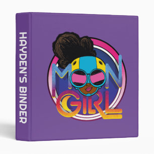 Moon Girl Goggles Logo Graphic 3 Ring Binder