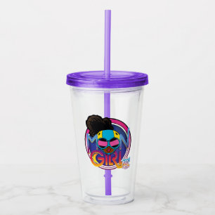 Moon Girl Goggles Logo Graphic Acrylic Tumbler