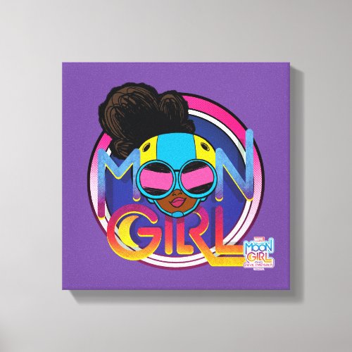 Moon Girl Goggles Logo Graphic Canvas Print