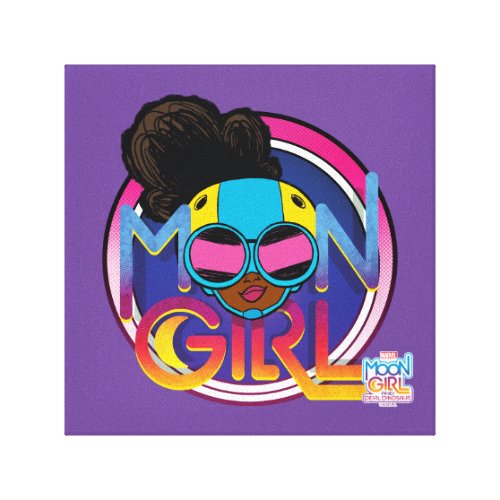 Moon Girl Goggles Logo Graphic Canvas Print