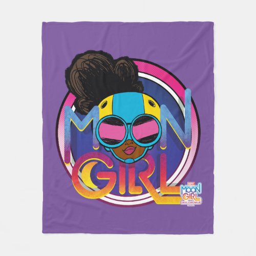 Moon Girl Goggles Logo Graphic Fleece Blanket