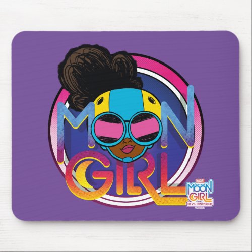 Moon Girl Goggles Logo Graphic Mouse Pad
