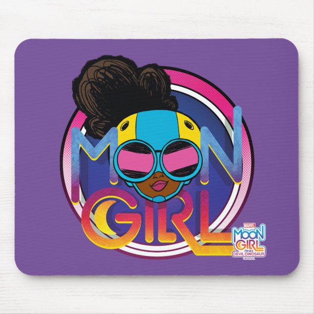 Moon Girl Goggles Logo Graphic Mouse Pad (Front)