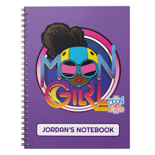 Moon Girl Goggles Logo Graphic Notebook
