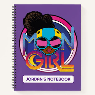 Moon Girl Goggles Logo Graphic Notebook